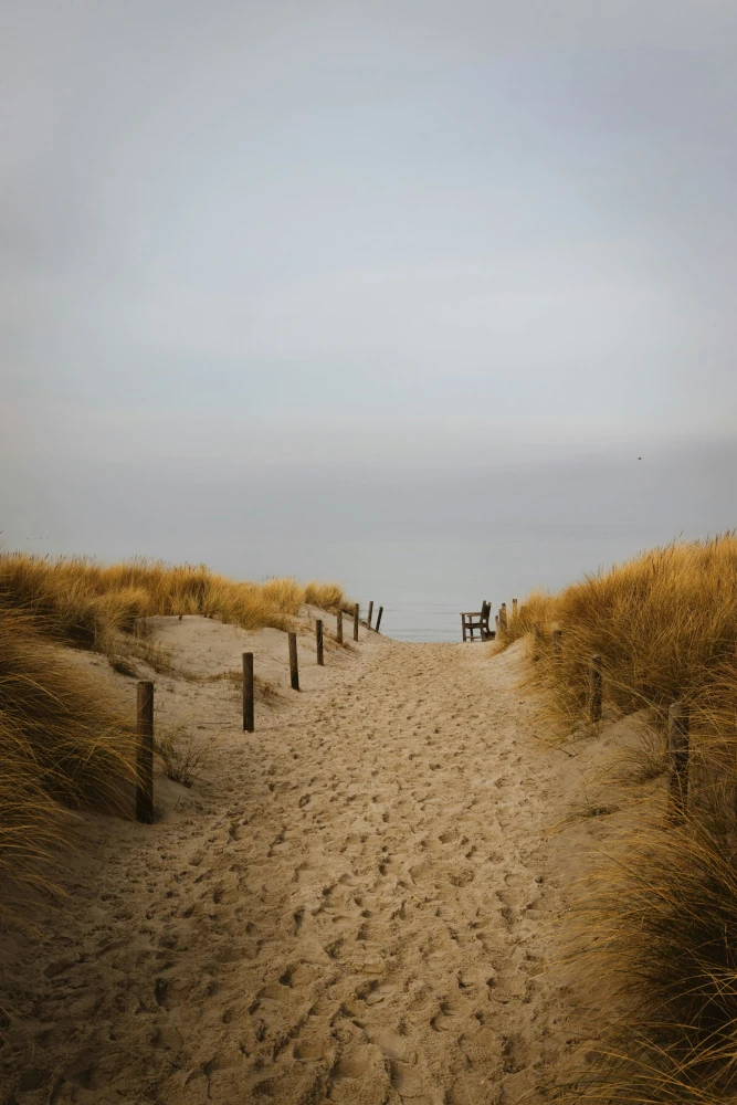Zugang zum Strand zwischen Dünen